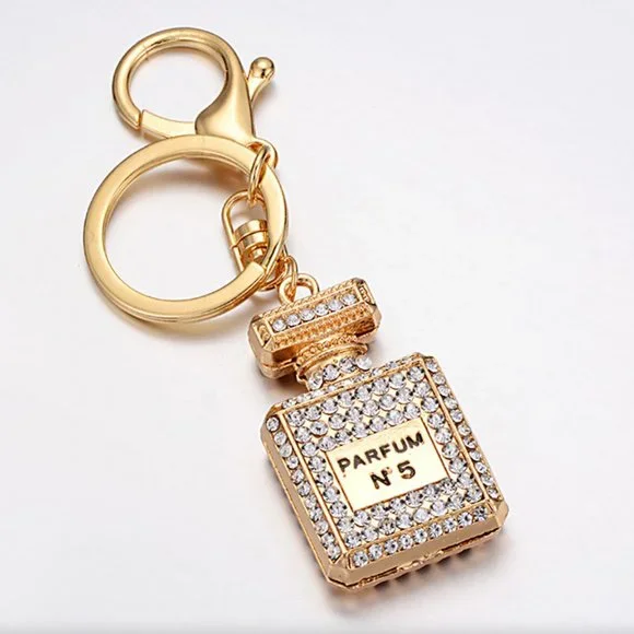 Crystal Perfume Bottle Purse Keychain Chanel - Picture 7 of 12